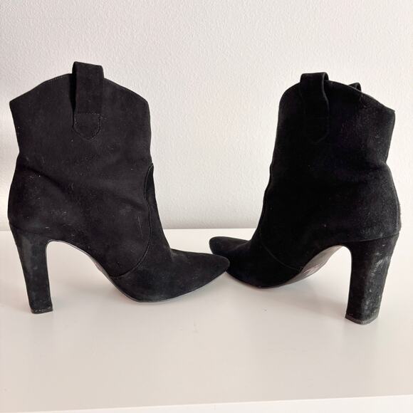 Chinese Laundry x Kristin Cavallari Heeled Ankle Boots Sz 8.5 Black Faux Suede - Picture 5 of 11